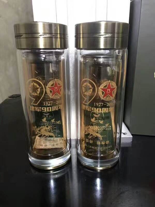 廣告杯-迎來(lái)天津客戶訂購(gòu)雙層玻璃杯